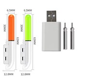 CR425 akumulatorki spławikowe z ładowarką świetlówkami 2 szt zestaw