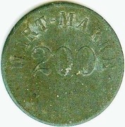 BARDO - WERT-MARKE 200 fen Zn A .H śr 30,0 mm