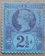 Znaczek czysty king doom btitish stan rzadki z sladem podlepki 