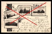 UZDOWO Usdau Działdowo kościół plebania Gasthaus Wolf szkoła poczta 1902