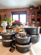 Garnki marmurowe 6 szt