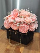 Flower box torebka  świece sojowe prezent 