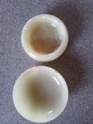 Komplet z argonitu-popielniczka I miseczka