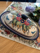 Unikat, Chlebak ceramiczny duży Bolesławiec z pokrywą