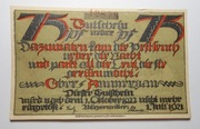 banknot zastępczy Niemcy Notgeld 75 Pfennig