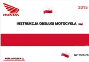 INSTRUKCJA UZYTKOWNIKA HONDA NC 750D ED 2015r KSIAZKA j.POLSKI