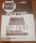 Rotel RP 1300 instrukcja obsługi gramofonu oryginał