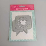 Wykrojnik Szablon do Scrapbooking Ramki Chmurki Serca Kwitaki 