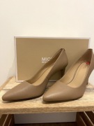 Michael Kors saffiano skóra buty na obcasie beżowe 38,5 nowe