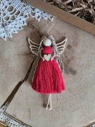 Aniołek Anioł stróż mini makrama zawieszka 