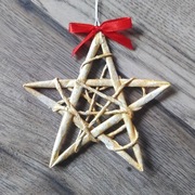 Ozdoby świąteczne - wiklinowe gwiazdki