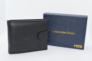 Alessandro Paoli portfel męski czarny skóra naturalna pudełko prezent