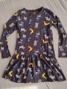 Sukienka 140 cool club smyk długi rękaw pieski psy pies