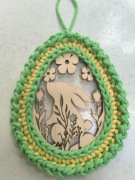 Ozdoba zawieszka wielkanocna zajączek ręcznie wykonana  na szydełku 
