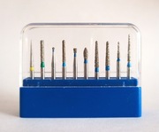 Wiertła frezy z węglika, diamentowe FG HSS 10szt