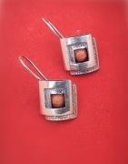 Kolczyki srebro 925 koral koralowiec