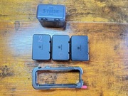 3 oryginalne baterie INSTA360 X4, ładowarka OLED i aluminiowa obudowa