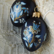 Mini jajko w kaszubskie wzory - bombka wielkanocna