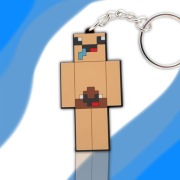 BRELOK SILIKONOWY 3D DWUSTRONNY MINECRAFT - BOBO