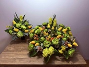 Kompozycja stroik komplet wiązanka kwiaty na cmentarz nagrobna wielkanocna