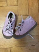 Używane buty dziewczęce NATURINO r. 21 – różowe, skórzane, wiązane