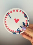 Walentynkowa podstawka z gipsu polimerowego 