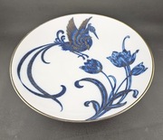 Duża patera na stopie Rosenthal 29.5 cm Piękne malowanie Rajski  Ptak