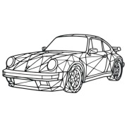 Dekoracja Ścienna Auto Sportowe (Styl 911) 25cm