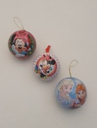 Bombki z Myszką Minnie oraz z Anną i Elsą - komplet 3 sztuki + GRATIS