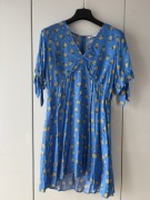 Sukienka Zara – niebieska w ananasy, rozm. L