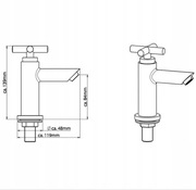 Bateria umywalkowa stojąca Schütte 37956 srebrny