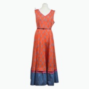 Sukienka maxi East x Anokhi, 100% bawełna block print indyjska, XL/42 