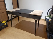 Biurko loft dąb sonoma z szufladami 