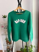 Zielona bluza GAP różowy napis jak nowa oversize