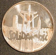 100.000 zł Solidarność  A 1 uncja srebra 999 PROOF LIKE 