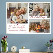 Plakat Babcia i Dziadek A4 personalizowany | papier fotograficzny | z ramką