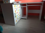 Biurko narożne duże prawe białe 