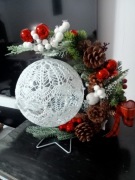 Stroik świąteczny ze światełkmi 