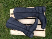 Kozaki skórzane Lasocki 38 czarne buty oficerki