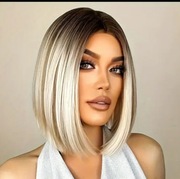 Peruka blond brąz gradient ombre