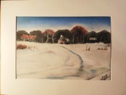 Obraz namalowany pastelami suchymi