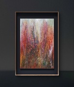 Pejzaż, abstrakcja, olej, 70x100cm, Monika Seroka