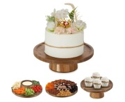 NUPTIO drewniany stojak na tort 24,3 cm stojak na ciasto