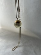 Naszyjnik łańcuszek stal złoty dmuchawiec długi