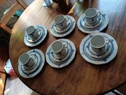 Porcelana lubiana serwis kawowy orbis dla 6 osob