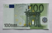 100 Euro Banknot Kolekcjonerski 2002r seria x Niemcy Stan Menniczy