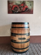 Barek LED z  beczki z dębowej po whisky.