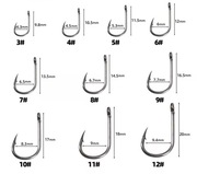 Haczyki wędkarskie Zestaw 1200szt stal węglowa 