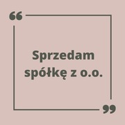 Sprzedam spółkę z o.o.
