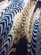 Tkanina granatowy szyfon wzór wiotka lejąca się na odzież dekoracje 